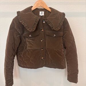 dRA Quilted Ruffle Puffer Jacket